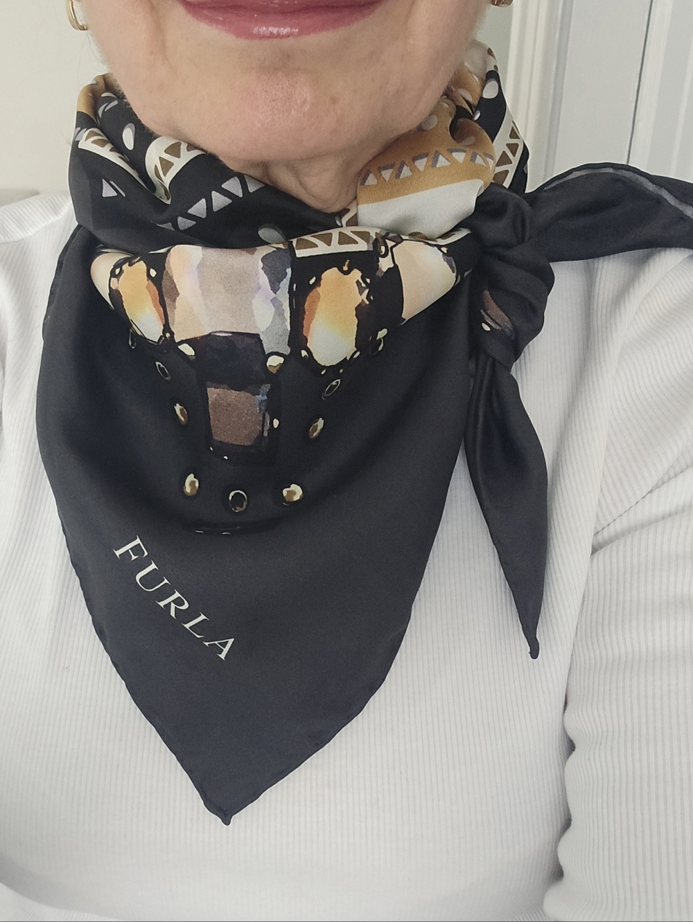 Furla 100% Silk Scarf 34" Square
